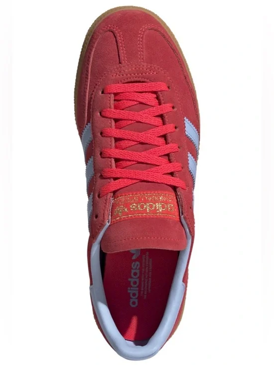Adidas Handball Spezial Women’s 6.5 Lucid Red Glow Blue Suede Gum Sole NEW - Picture 4 of 10